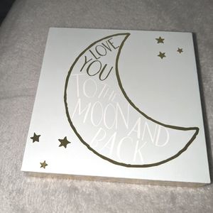 Super cute wall decor Love you to the moon and back wooden box wall art New